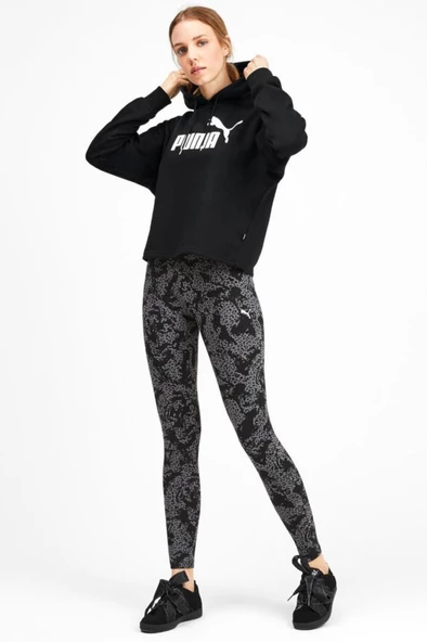 Puma ESS Cropped Logo Hoodie Kadın Sweatshirt Siyah XS-XL - 5