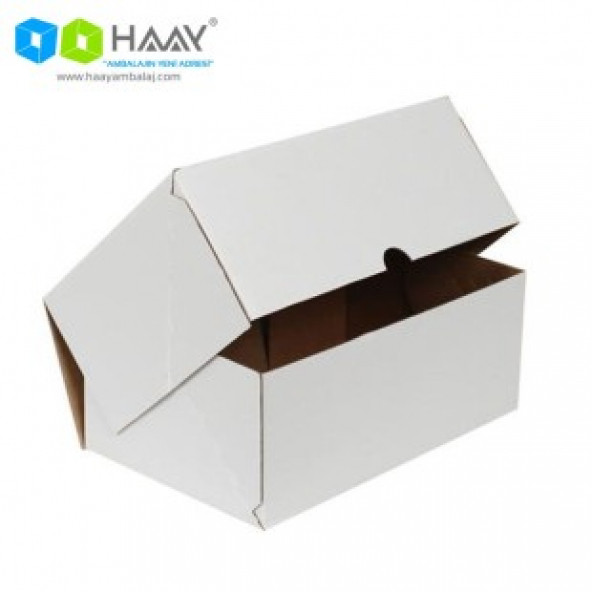 HAAY AMBALAJ 35x24x14cm Beyaz E-ticaret Kargo Kutusu (10 Adet)