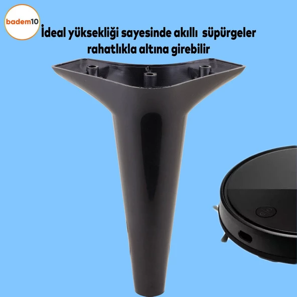 Aspen Lüks Mobilya Kanepe Koltuk Tv Ünitesi Konsol Ayağı Ayakları 18 Cm Siyah Ayak (4 ADET) - 4