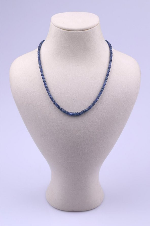 Burma Safir Doğal Taş Kolye Hint Kesim - Resim 2