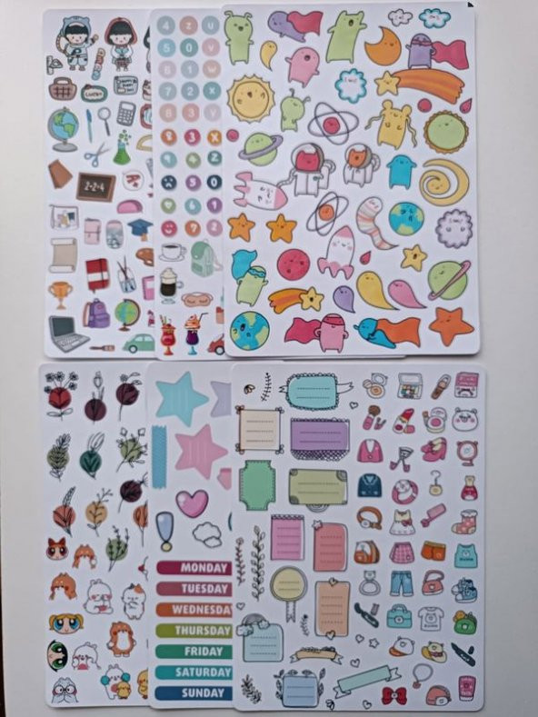 400 ADET Planner Etiket Sticker Ajanda Günlük Bullet Journal Scrapbook - 3
