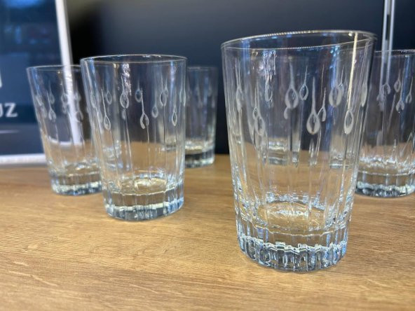 Kristal Mum Işığı 6lı Su Bardağı