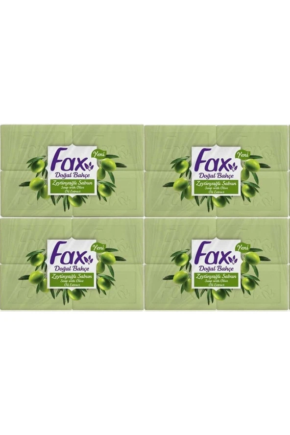 Fax Doğal Bahçe Zeytinyağlı Sabun 4x125 gr x 4 Paket