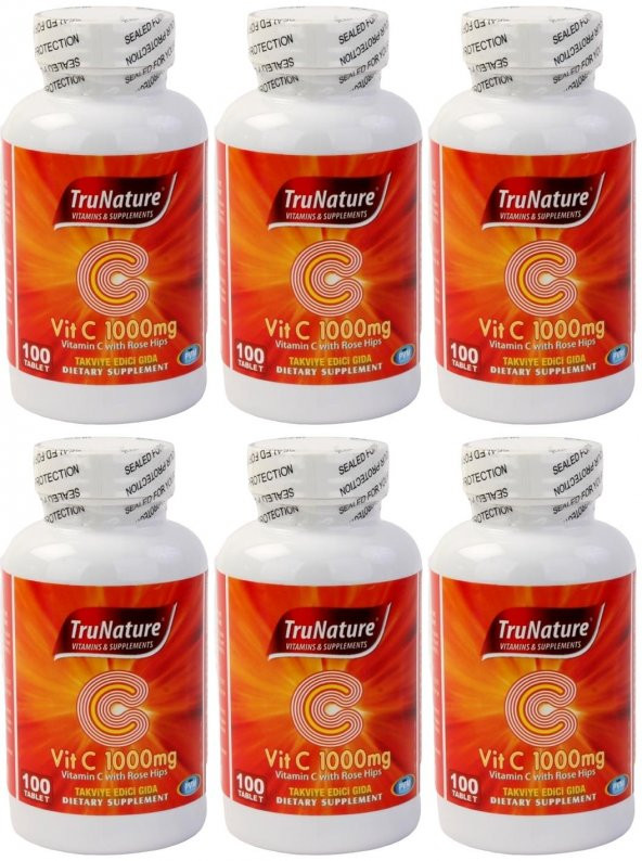 Trunature C Vitamini 1000 Mg Kuşburnu Ekstresi 6x100 Tablet