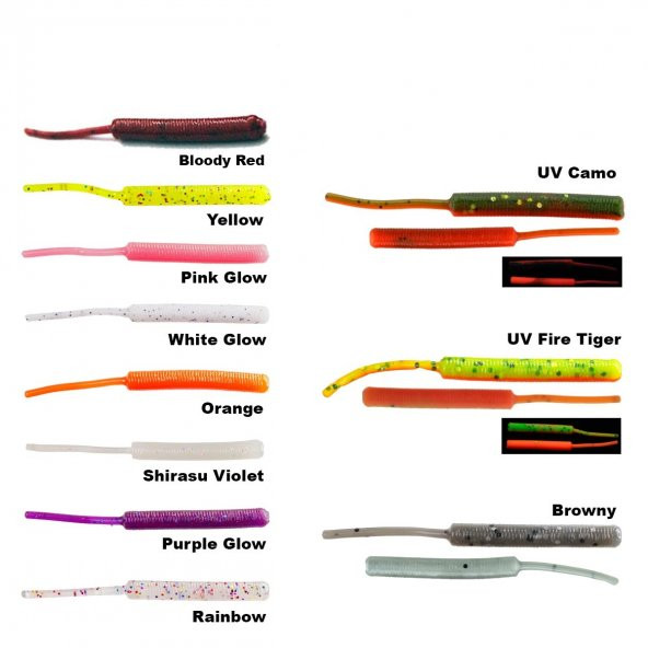 Fujin Yummy Sandworm 7cm LRF Silikonu UV Camo - 2