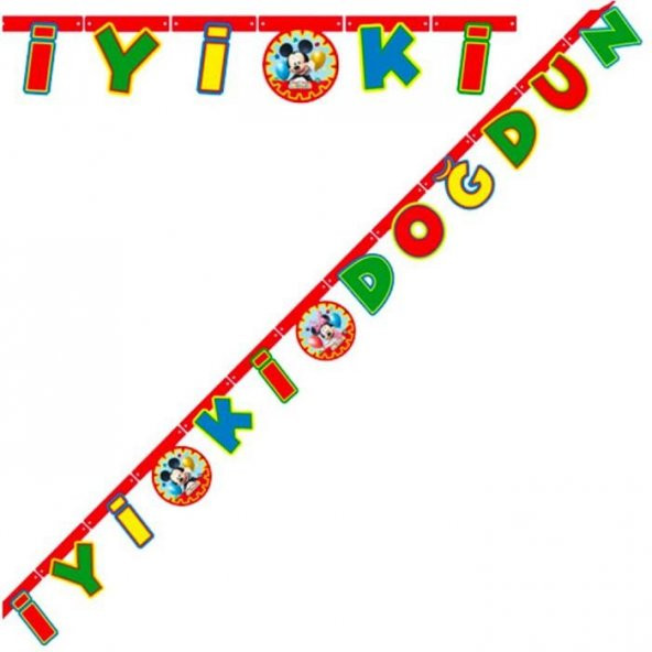 BANNER İYİKİ DOĞDUN LİSANSLI MICKEY MOUSE