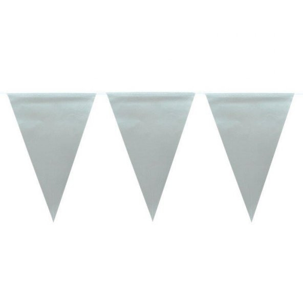 FLAMA ÜÇGEN PLASTİK GÜMÜŞ BASKISIZ