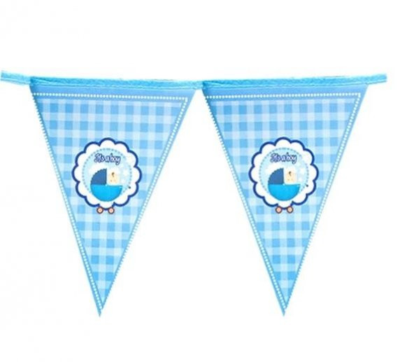 FLAMA ÜÇGEN ITS A BOY MAVİ ürün görseli