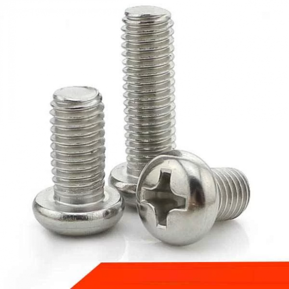 M3 x 40mm Paslanmaz Çelik inox yıldız silindir başlı Vida M3x40 Civata