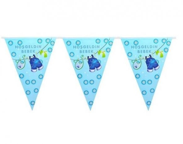 FLAMA ÜÇGEN HOŞGELDİN BEBEK MAVİ 1 ürün görseli