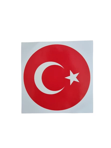 Türk Bayrağı Motosiklet-Oto Sponsor Sticker Seti, Çıkartma Etiket SPONSOR YUVARLAK