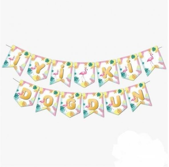 BANNER İYİKİ DOĞDUN FLAMİNGO