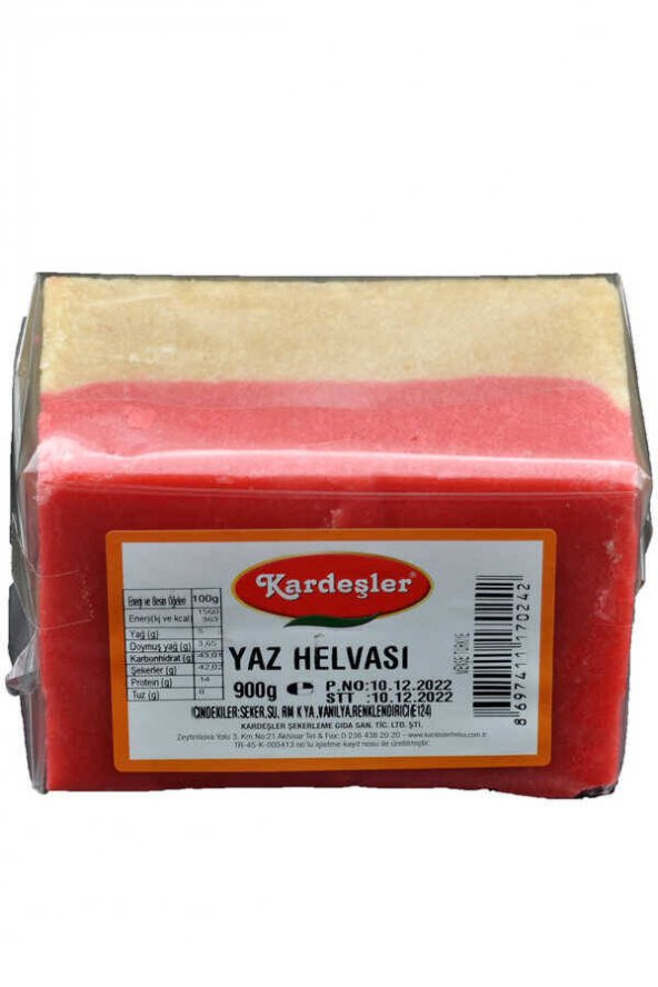 Kardeşler Yaz Helvası 900 G