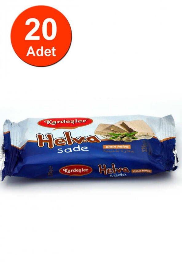 Kardeşler Sade Tahin Helva 125 G x 20 Adet