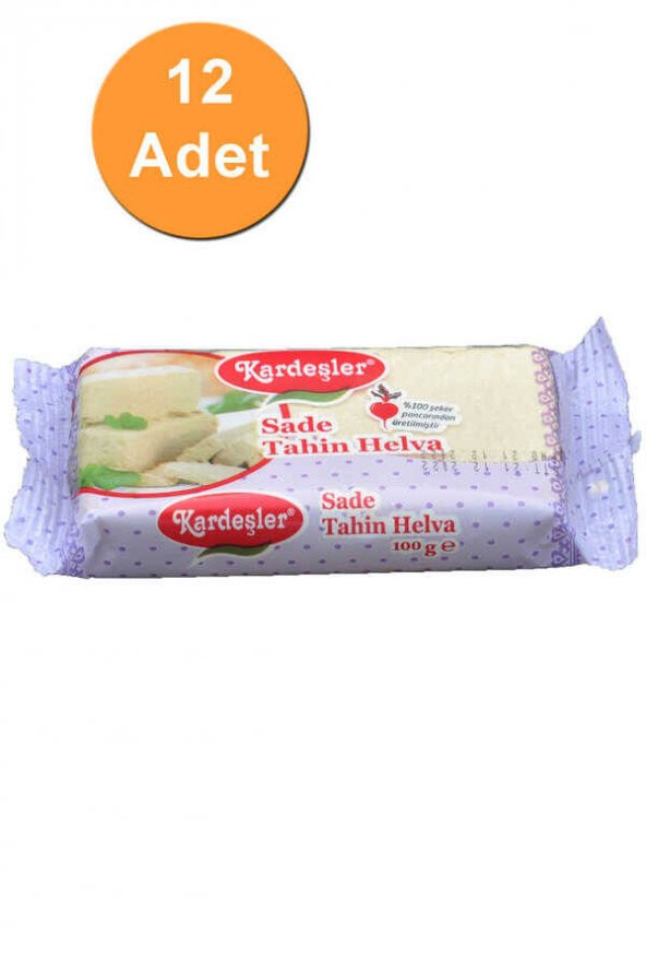 Kardeşler Sade Tahin Helva 100 G x 12 Adet