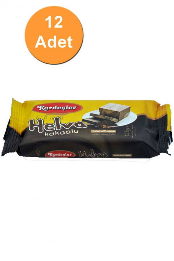 Kardeşler Kakaolu Tahin Helva 125 G x 12 Adet