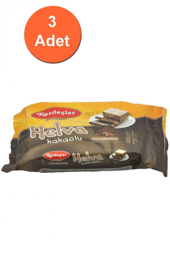 Kardeşler Kakaolu Tahin Helva 400 G x 3 Adet