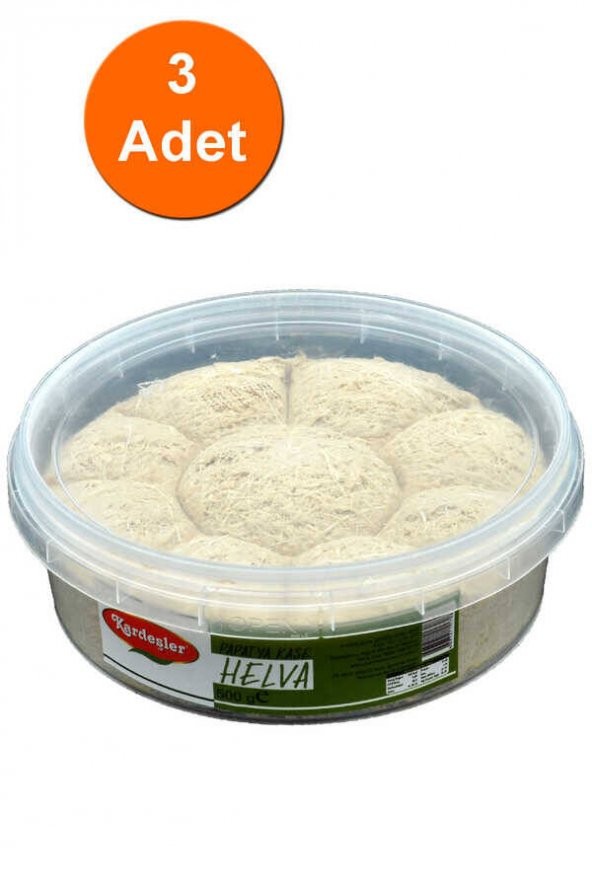 Kardeşler Sade Tahin Helva Papatya Kase 400 G x 3 Adet