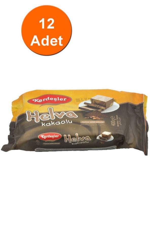 Kardeşler Kakaolu Tahin Helva 400 G x 12 Adet