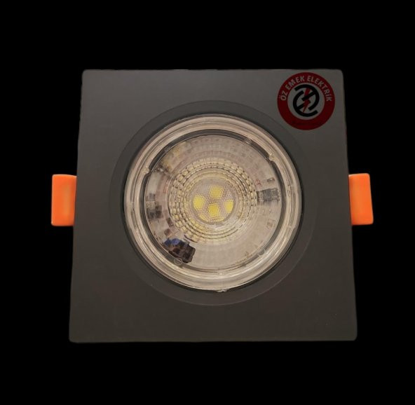 ATLANTİS 6 WATT 6W COB LED SPOT SİYAH KASA KARE BEYAZ IŞIK - 5