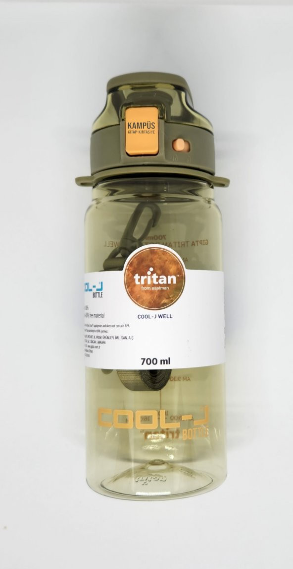 Gıpta Cool-J Well 700ml Yeşil Askılı Kilitli Tritan K7557 Matara - 2