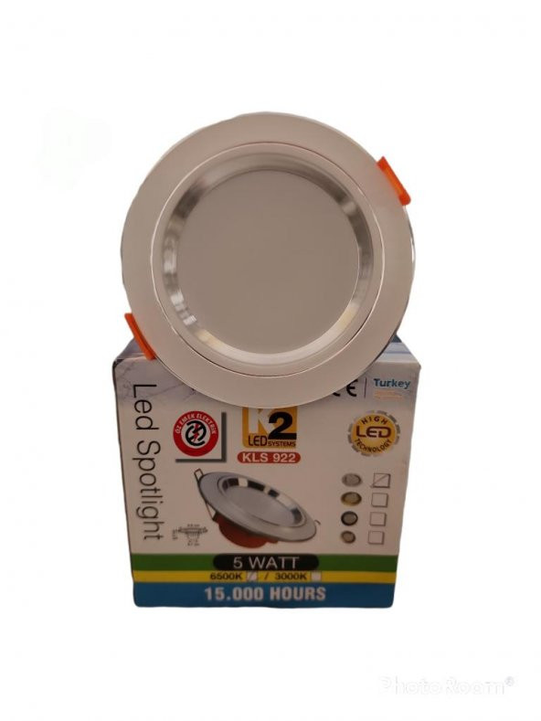 K2 5W COB LED SPOT KROM ÇERÇEVELİ BEYAZ IŞIK 220 VOLT 1.SINIF