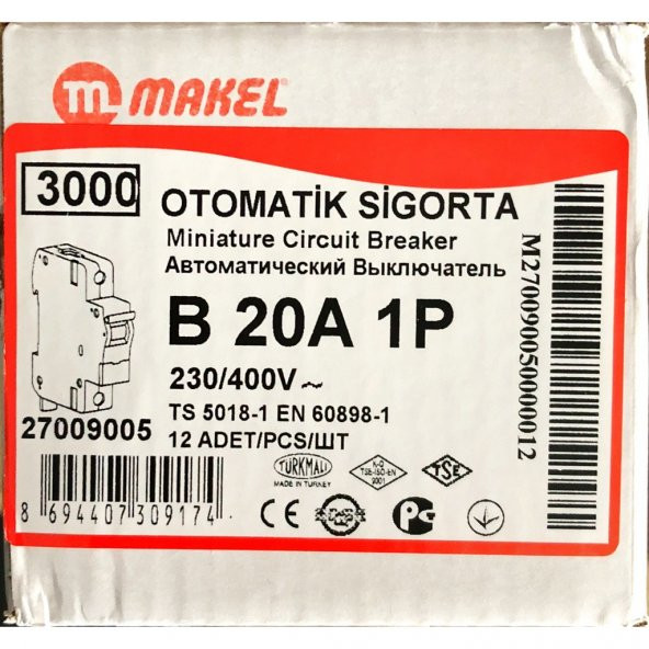 MAKEL W OTOMAT SİGORTA 25A AMPER - 4