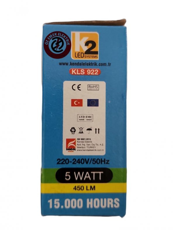 K2 5W COB LED SPOT KROM ÇERÇEVELİ BEYAZ IŞIK 220 VOLT 1.SINIF - 3