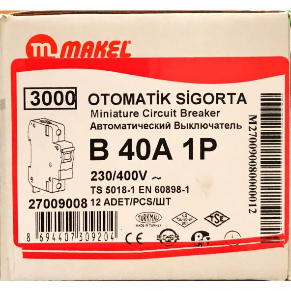 MAKEL W OTOMAT SİGORTA 40A AMPER - 7