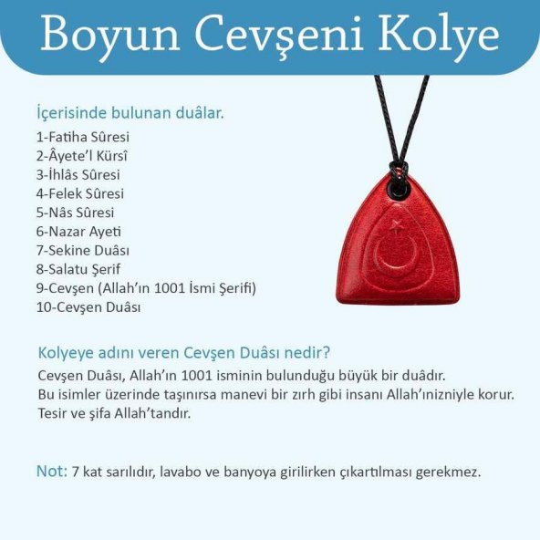 Boyun Cevşeni Set (8'li) - Resim 2