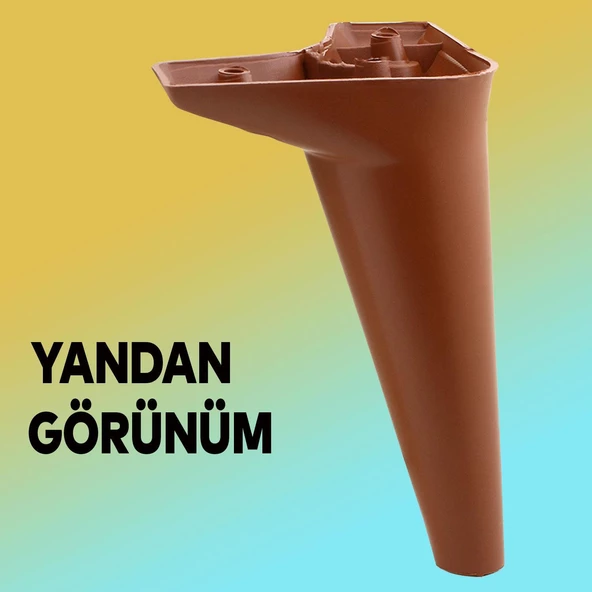 Aspen Lüks Mobilya Kanepe Koltuk Tv Ünitesi Konsol Ayağı Ayakları 18 Cm Kahverengi Ayak (4 ADET) - Resim 4
