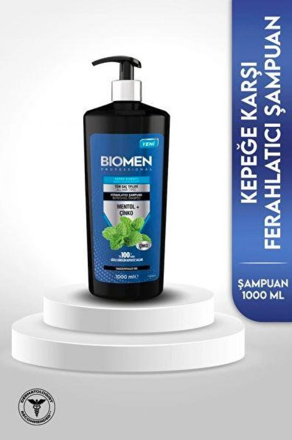 Biomen Professional Mentol&ampçinko Kepek Karşıtı Ferahlatıcı Şampuan 1000 ml