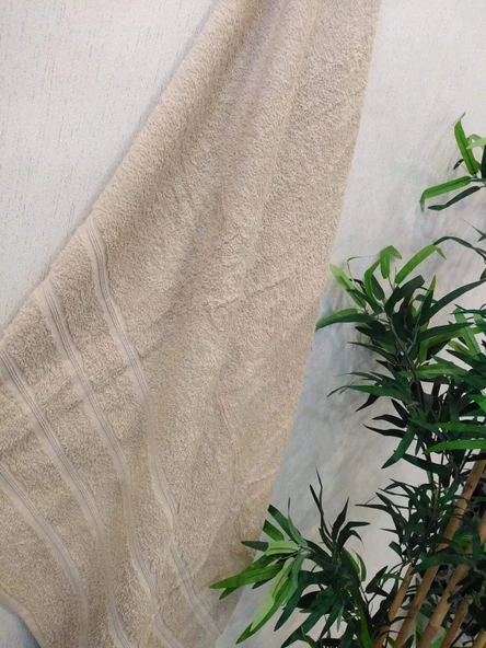 NİVEMESHOME BEJ BANYO HAVLUSU ÇINAR - Resim 2