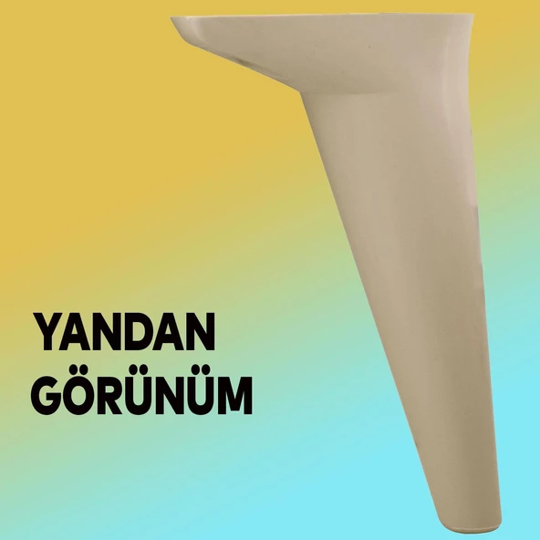 Aspen Lüks Mobilya Kanepe Koltuk Tv Ünitesi Konsol Ayağı Ayakları 24 Cm Krem Ayak (4 ADET) - Resim 7