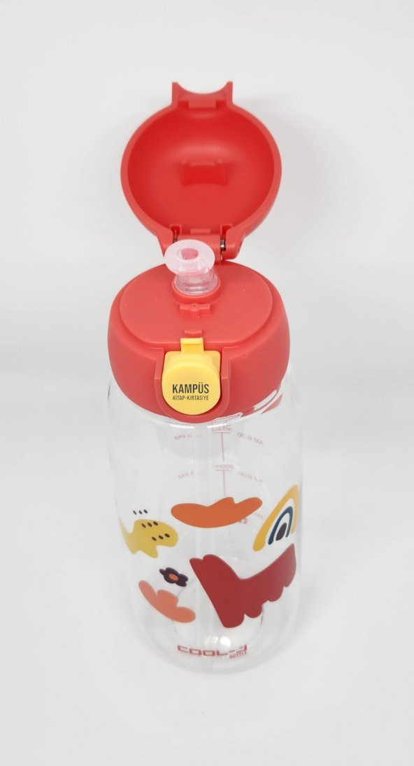 Gıpta Cool-J Medium 600ml Sarı-Kırmızı Kilitli Tritan K7550 Matara - 2