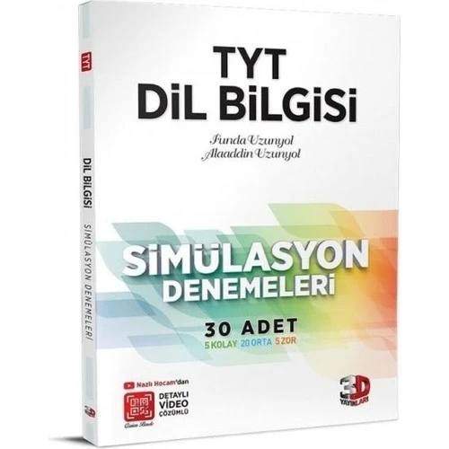 TYT DİLBİLGİSİ 30 SİMÜLASYON DENEMELERİ 3D YAYINLARI