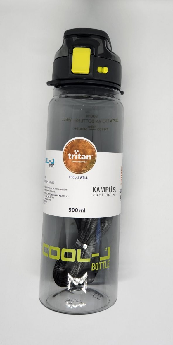Gıpta Cool-J Well 900ml Siyah Askılı Kilitli Tritan K7561 Matara - 2
