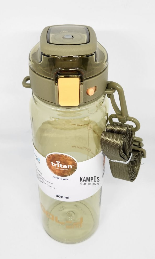 Gıpta Cool-J Well 900ml Yeşil Askılı Kilitli Tritan K7560 Matara - 2
