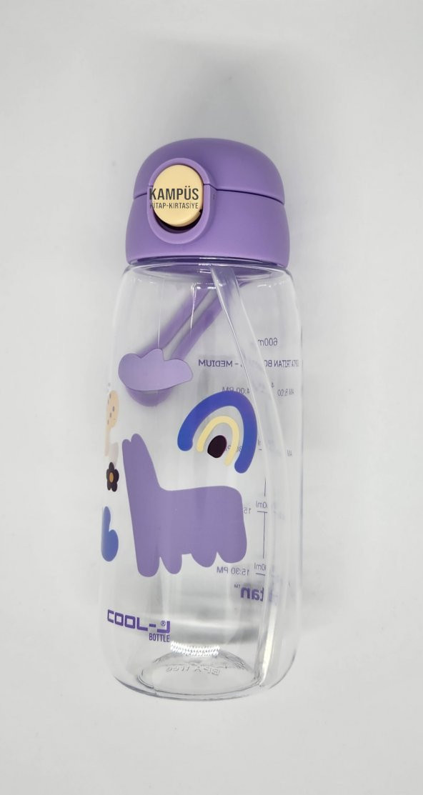 Gıpta Cool-J Medium 600ml Lila Kilitli Tritan K7551 Matara - 4