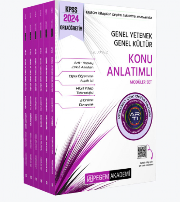PEGEM 2024 KPSS ORTAÖĞRETİM GY GK KONU ANLATIMLI MODÜLER SET 6 LI
