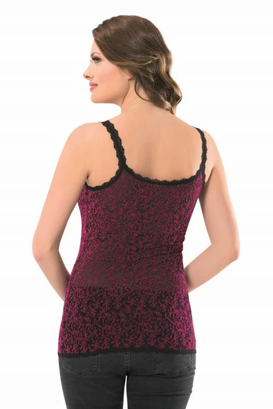 Anıt Bayan Desenli Atlet Bayan İp Askılı Atlet 2858 - Resim 2