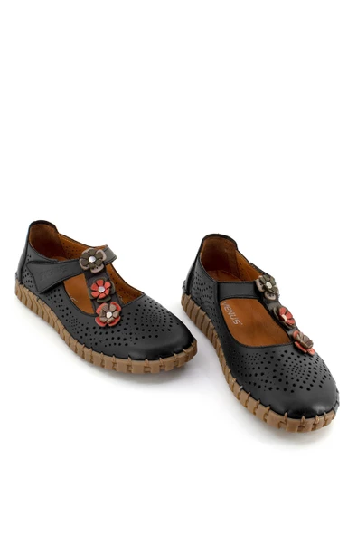 VENÜS 2010718Y ORTOPEDİK CIRTLI DERİ  YAZLIK KADIN AYAKKABI - Resim 7