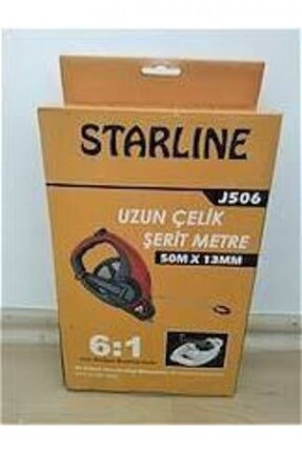 STARLİNE 50 METRELİK J506 ARAZİ TİPİ SAPLI ÇELİK ŞERİT METRE