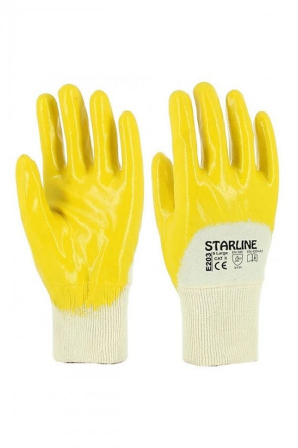 Starlıne E-202 Nitril Eldiven Sarı Xl-10 Beden ( 1 Paket:12 Çift ) ürün görseli
