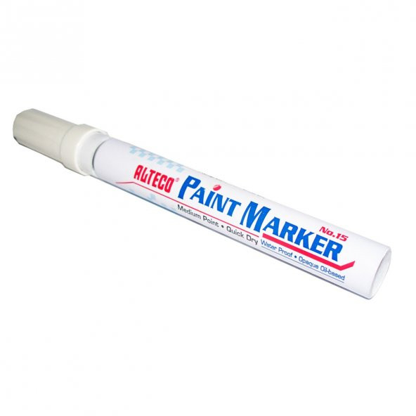 Paint Marker Silinmez Yazı Lastik Metal Kalemi Beyaz - 2