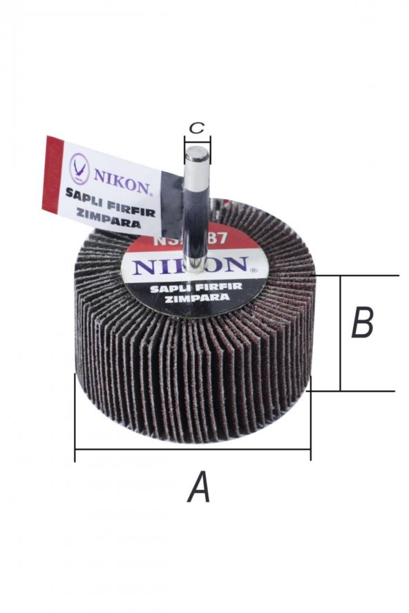 100 Kum Saplı Mob Fırfır Zımpara Mop  Zımpara 60 X 30 Mm 2 adetli - 2