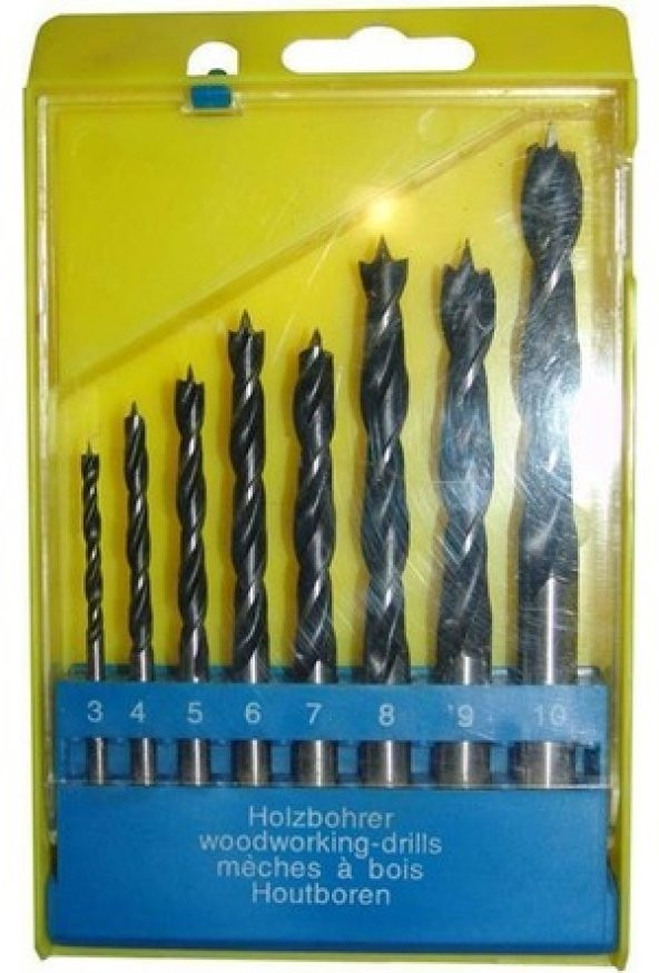 Ahşap Matkap ucu seti 8 parçalı