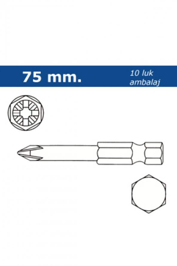 Proscr Scr03075 - Ph2-75mm Yıldız Bits Uç