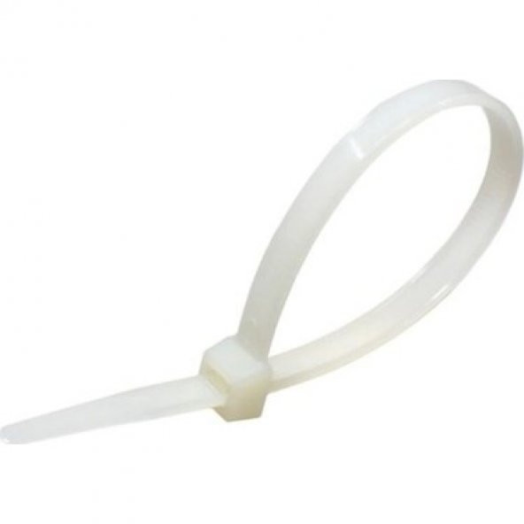Beyaz Kablo Bağı cırt kelepçe 100 adet - 2