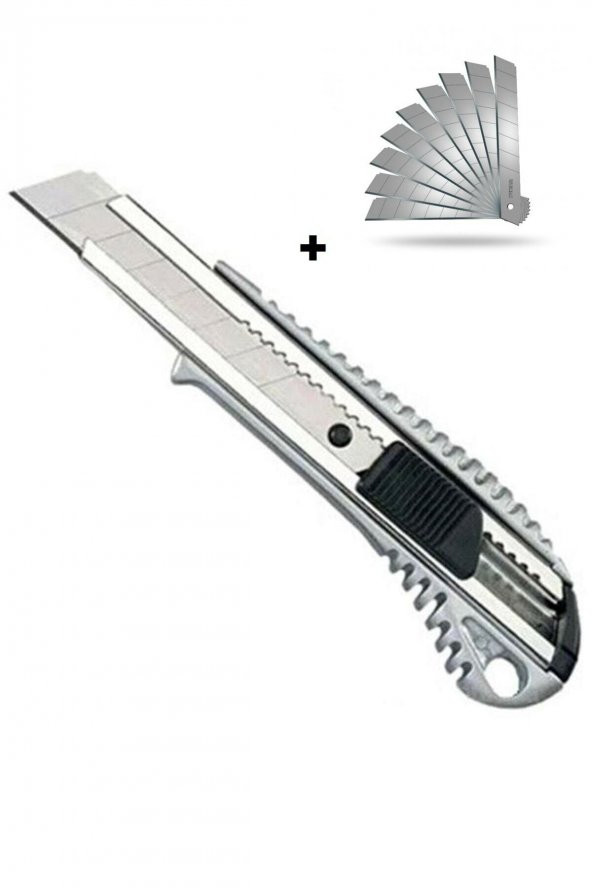Falçata Metal Maket Bıçak büyük boy + 10 adet yedek uçlu